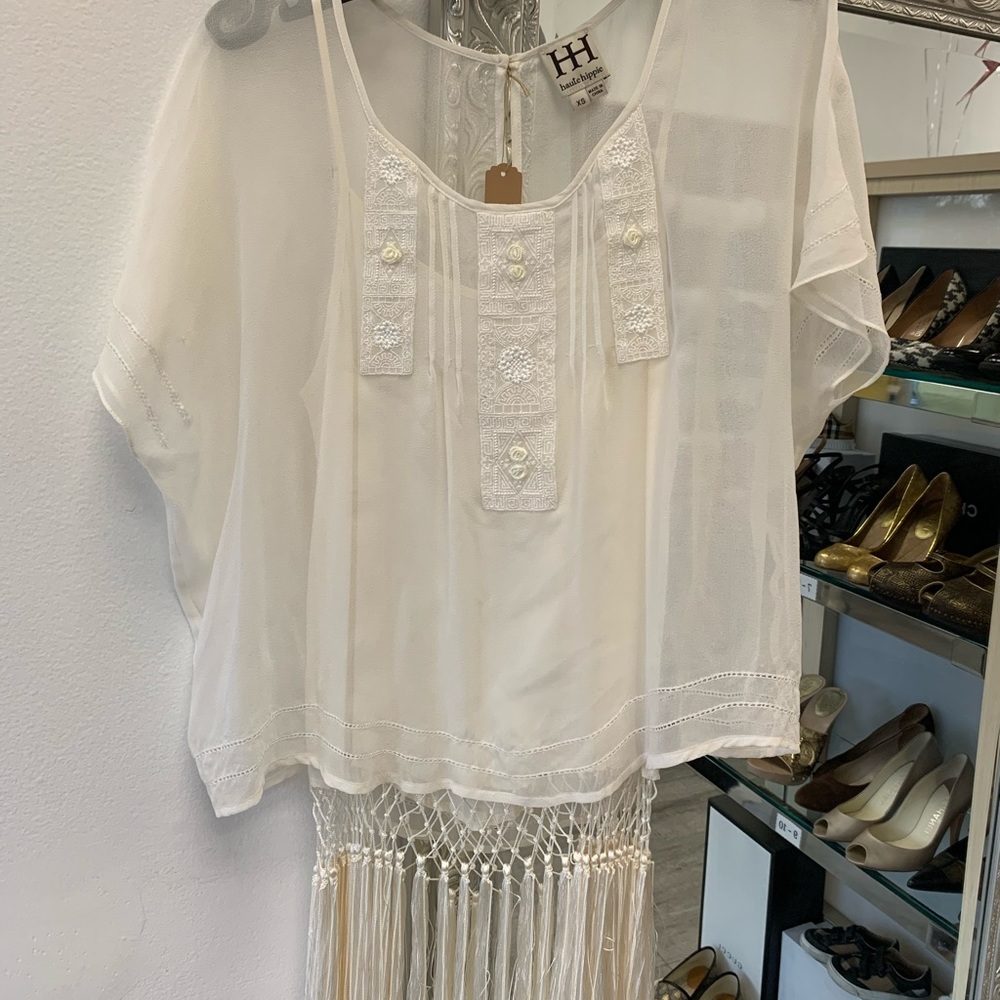 Haute Hippie Top White